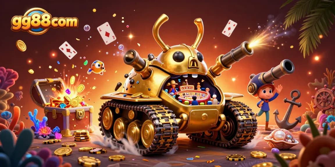 Join the excitement at gg88com with this dynamic casino scene full of games and surprises!