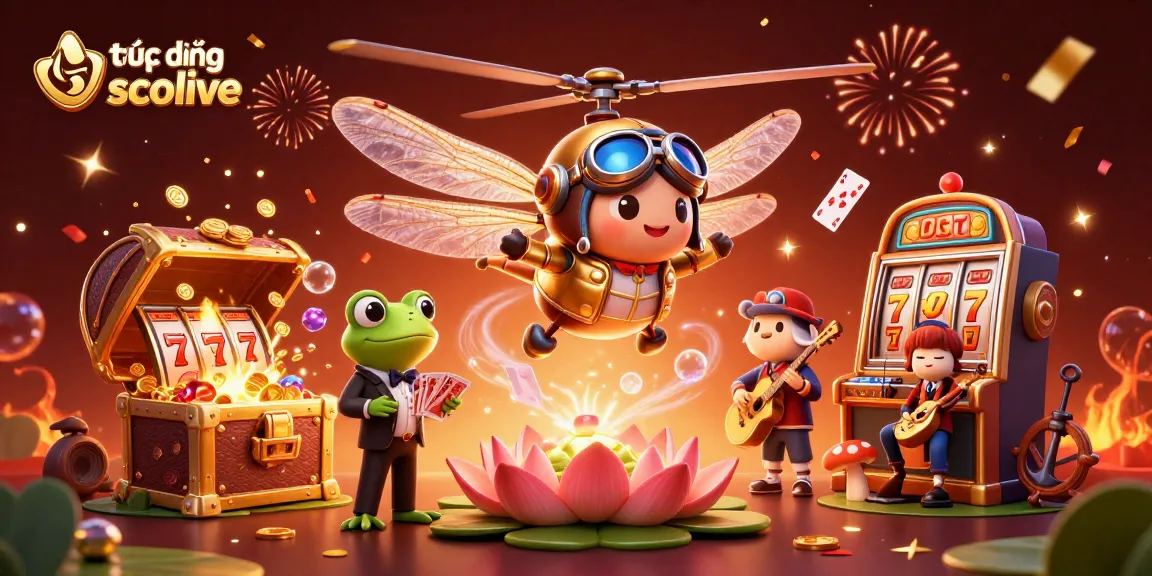 Experience exciting trực tiếp bóng đá socolive action with vibrant slots, a frog croupier, and musical crickets.