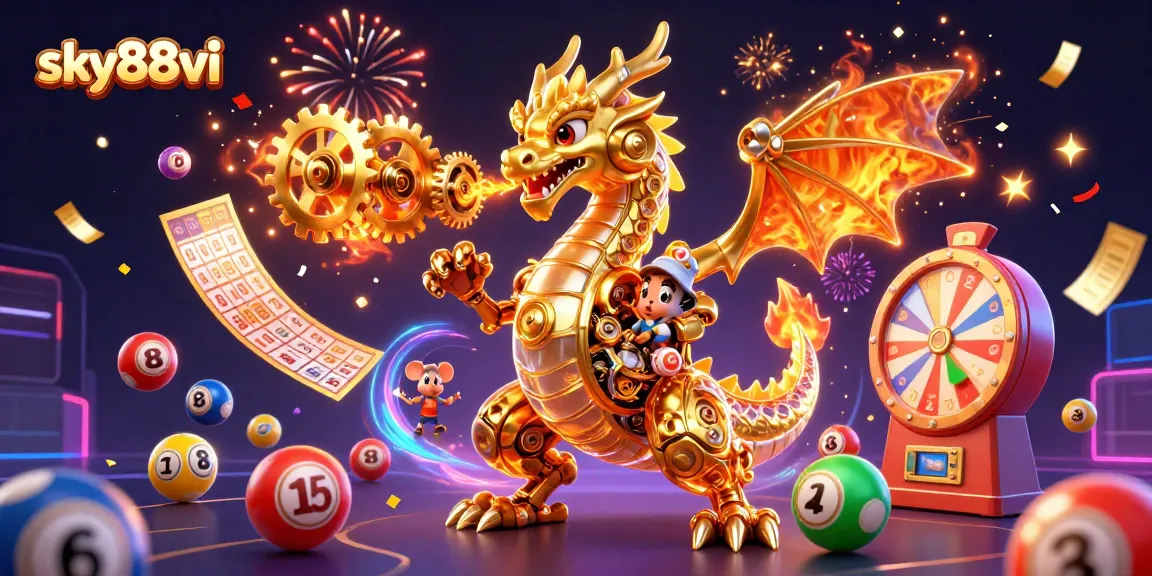 sky88vi engages players with vibrant gaming elements in a dynamic casino scene.