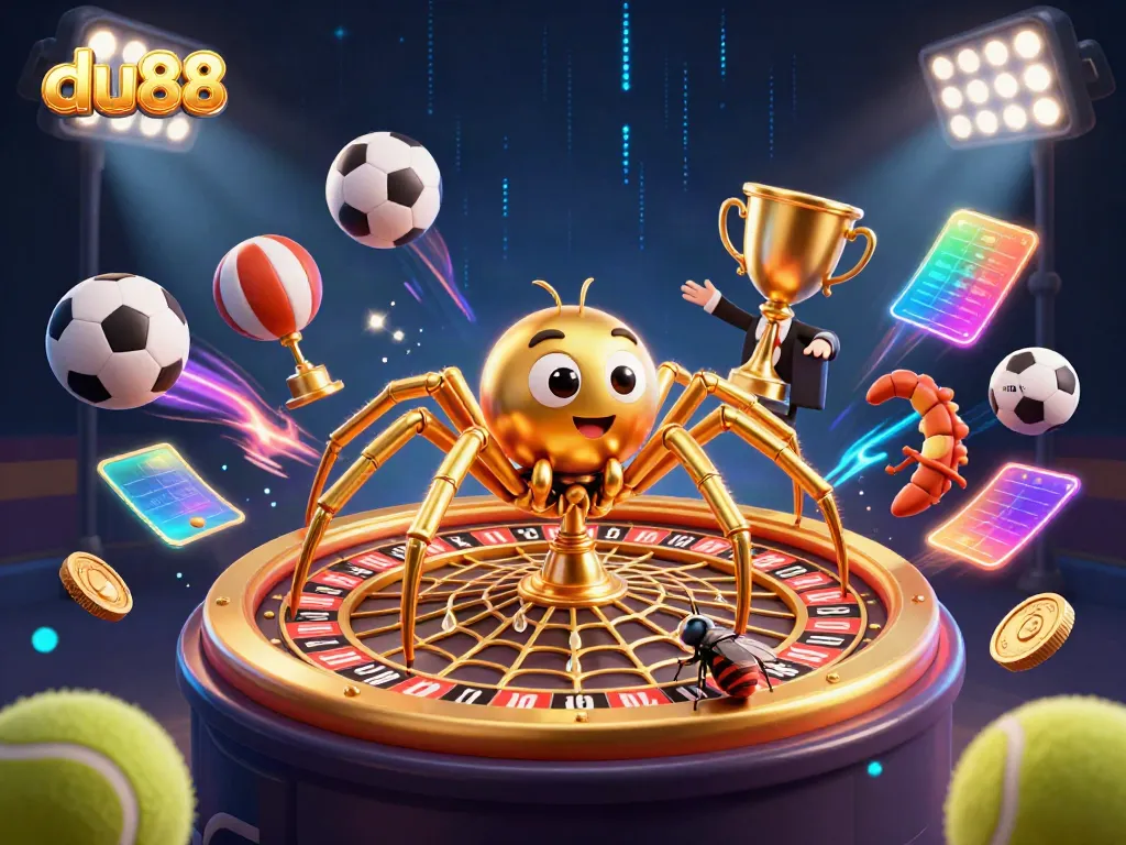Experience thrilling bets at du88 with the golden spider and exciting game elements.