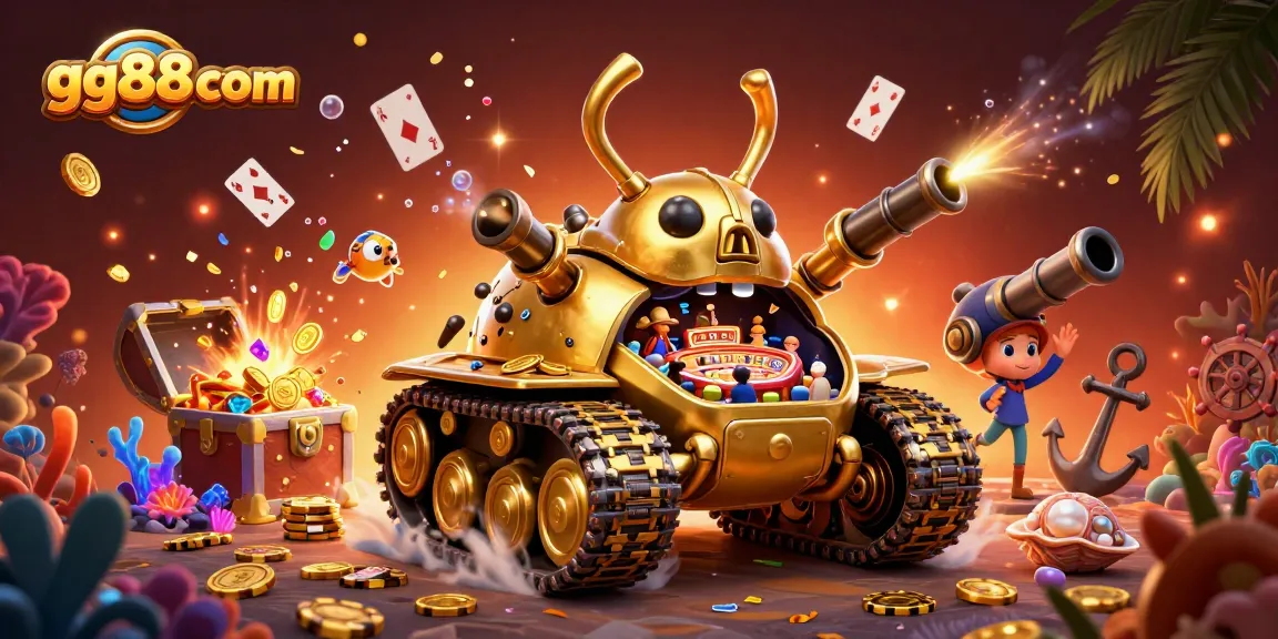 Join the excitement at gg88com with this dynamic casino scene full of games and surprises!