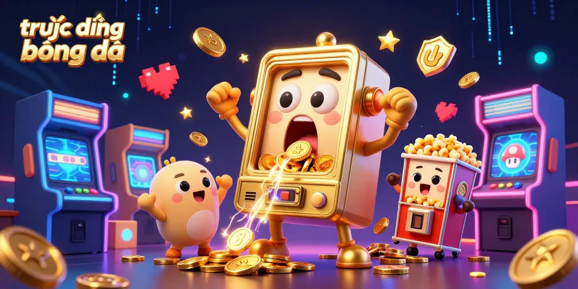 Experience direct football streaming with engaging visuals of jackpot-themed characters and arcade elements.